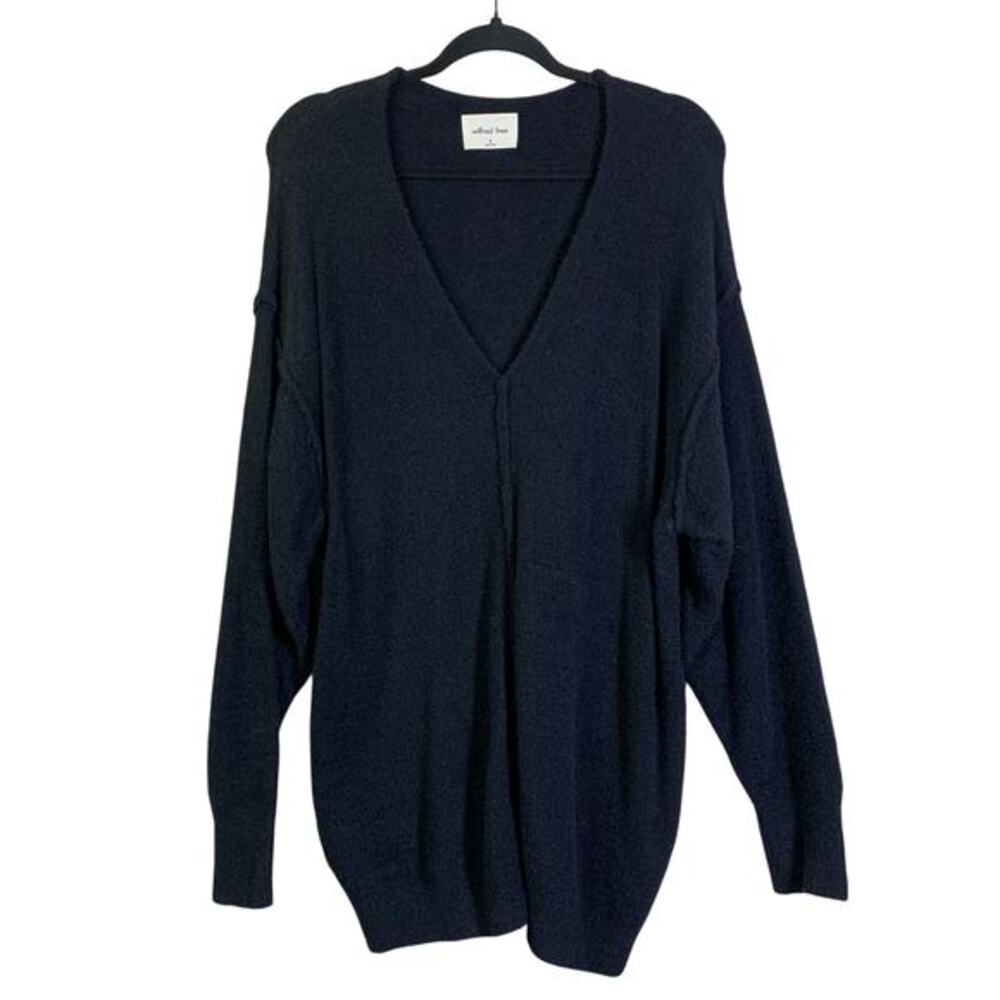 ARITZIA WILFRED FREE Sweater Black Medium Super Soft Very Oversized Cozy‎